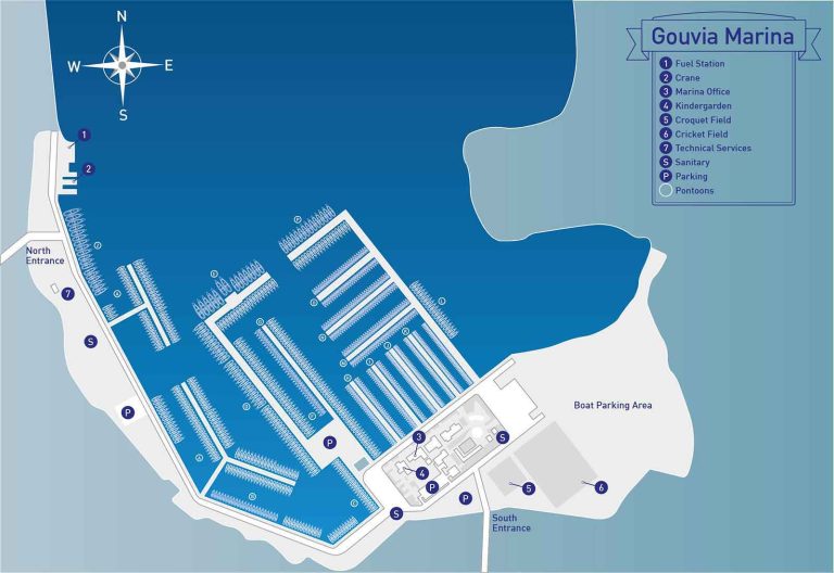Gouvia Marina Plan Yacht Agent Services